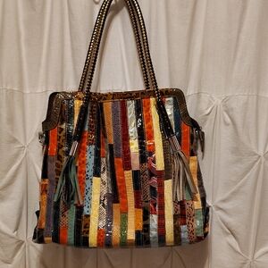 Multicolor Patchwork Tote Bag